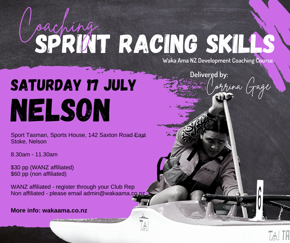 Enter now! Development Coaching - Coaching Sprint Racing Skills (Nelson)